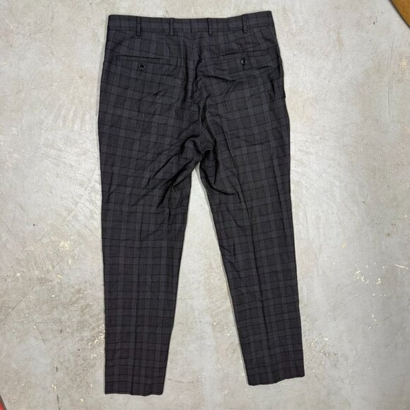 Pal Zileri Dress Pants Check Wool Trousers Made in Italy Grey 32x30 - Picture 7 of 9